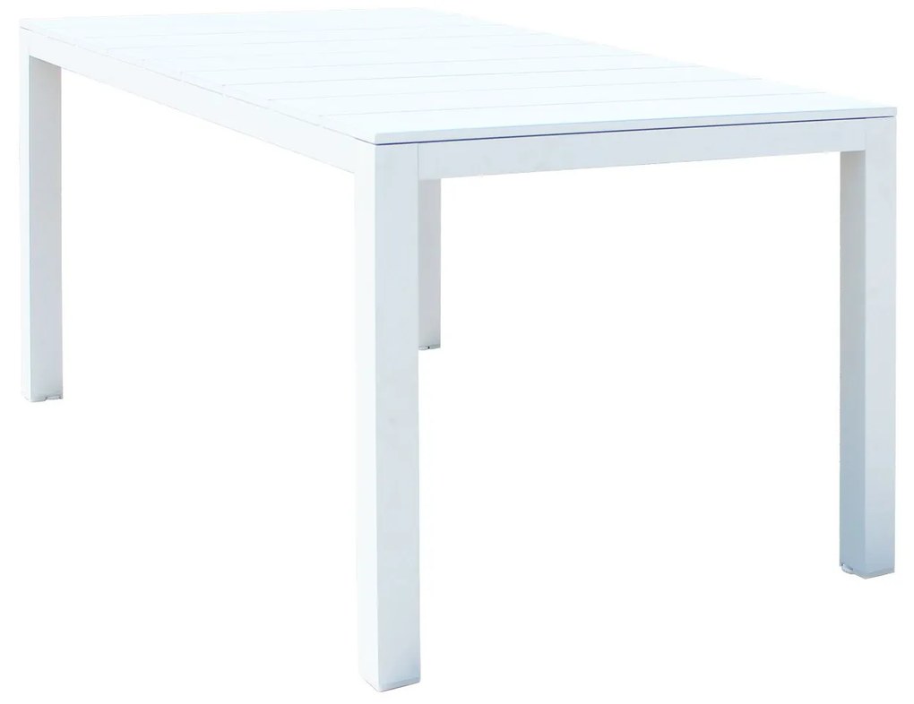 ALASKA - set tavolo in alluminio cm 148/214 x 85 x 75,5 h con 4 poltrone Aulus