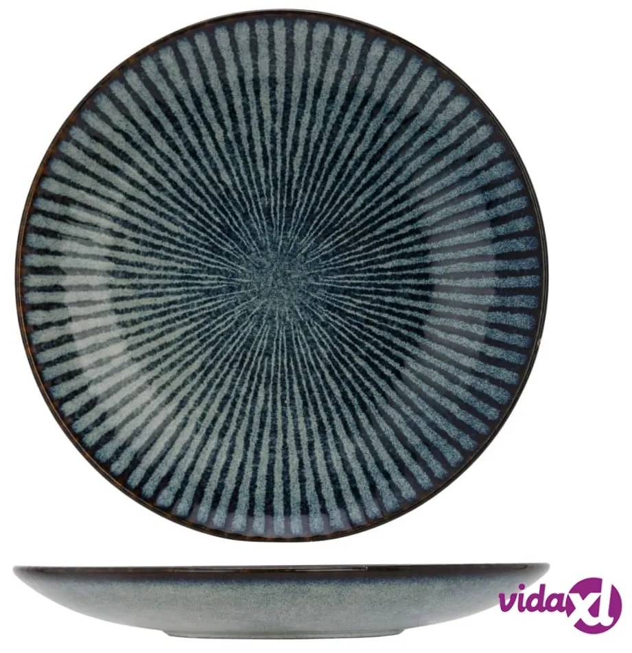 Cosy & Trendy Piattino Dessert Motivo Righe Atlantis 6pz Ø21,5 cm Blu