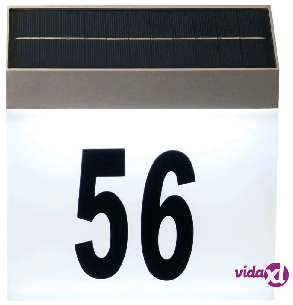 Luxform Luce Solare a LED con Numero Civico Cornwall Bianca 34106