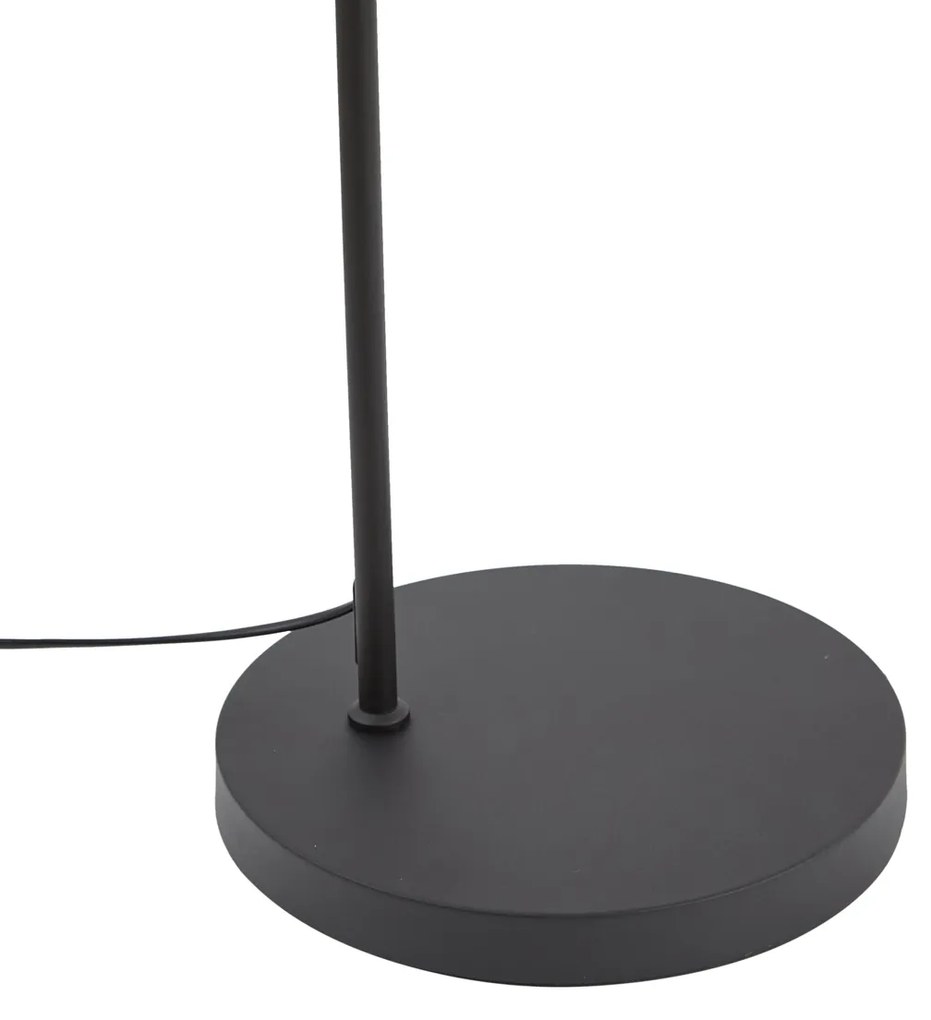 Lampada da terra moderna nera con tavolino rotondo - Ostrich