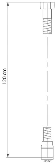 Sapho - Flessibile doccia SOFTFLEX 120 cm argento metallizzato