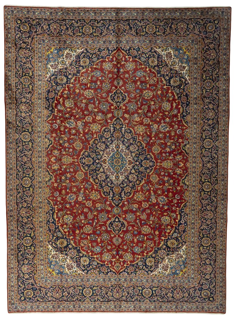 Kashan Tappeto persiano 300 x 410 Rosso (Iran) Annodato A Mano