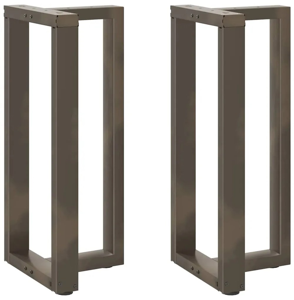 Gambe Tavolo Bar Forma T 2 Pz Naturale 50x35x(91-92)cm Acciaio /