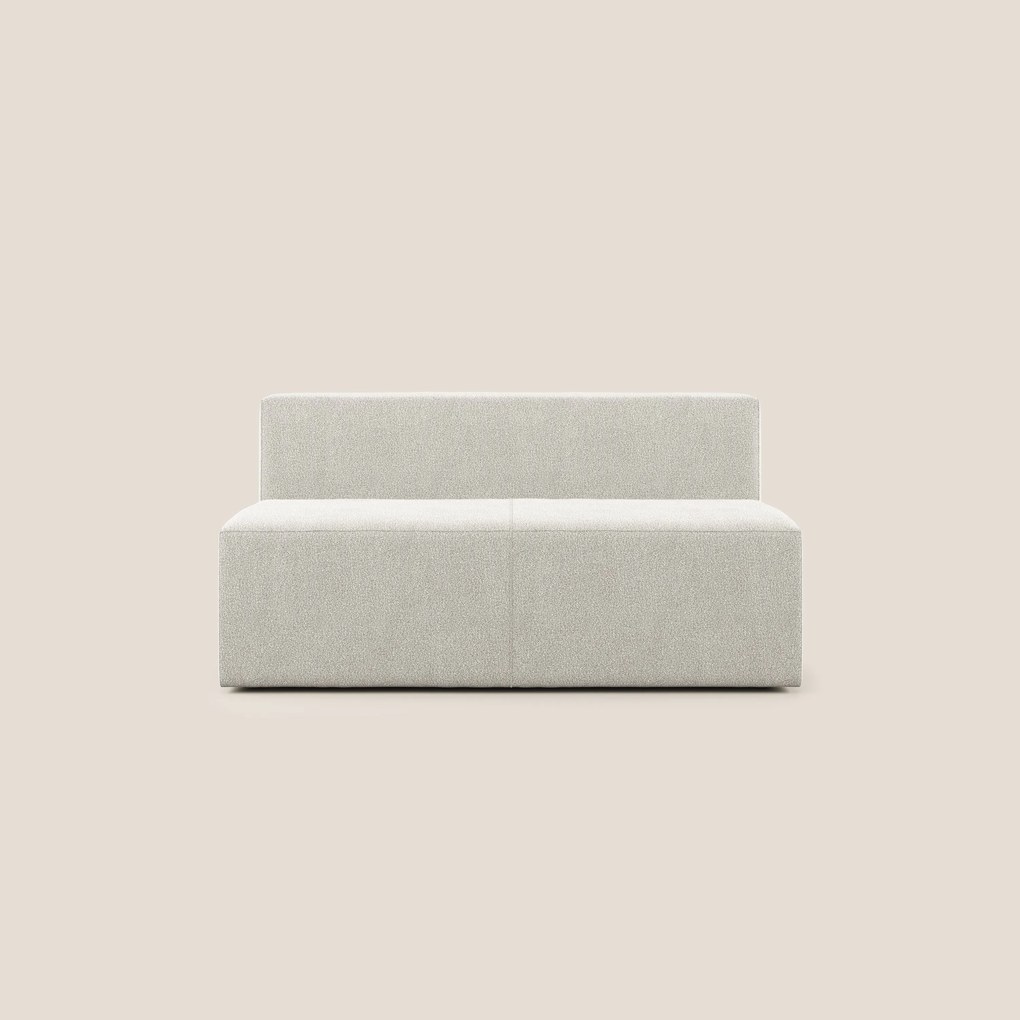 Nettuno modulo centrale maxi in morbido tessuto bouclè T07 bianco