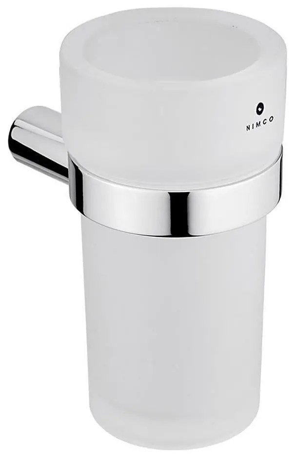 NIMCO BR 11058W-26 - Portaspazzolino a parete BORMO opaco vetro/cromo lucido