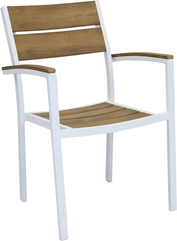 VIDUUS - poltrona da giardino in alluminio e polywood impilabile