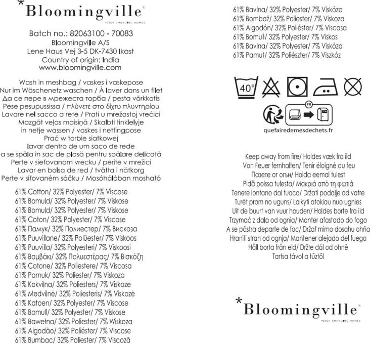 Coperta marrone in cotone riciclato 130x160 cm Anniversary – Bloomingville