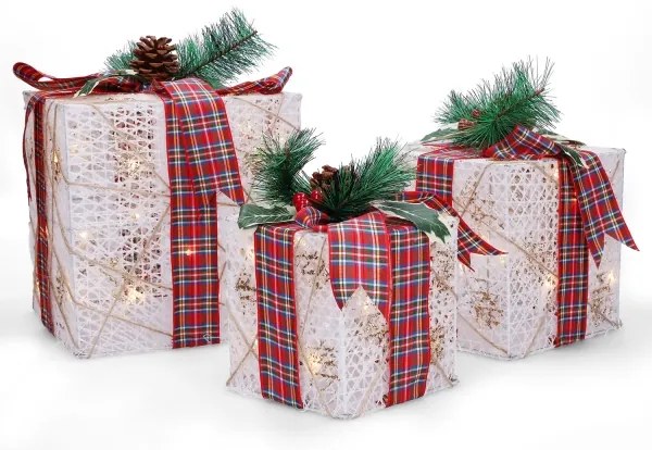 Brilagi - Set da 3 decorazioni natalizie da esterno LED/230V IP44, perfette come regalo