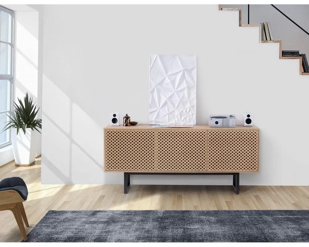 Commode in rovere Camden Diamond, 175 x 75 cm Mora - Woodman