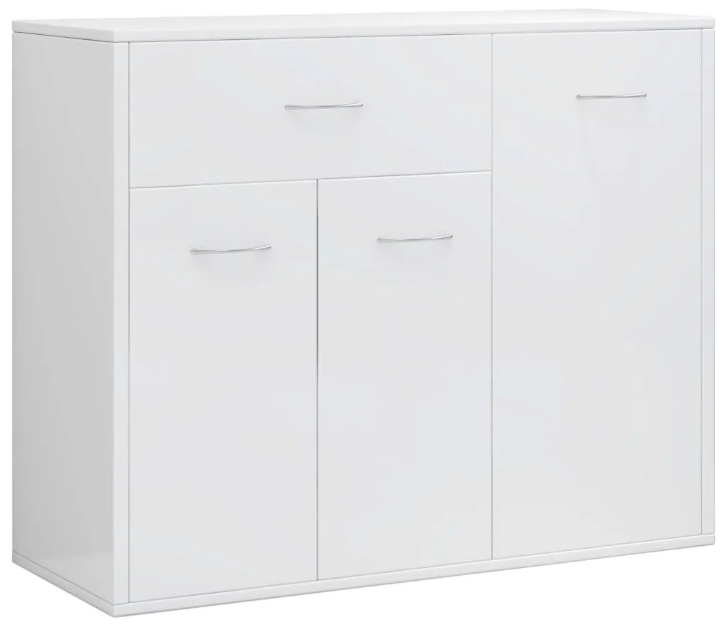 Credenza bianco lucido 88x30x70 cm in truciolato