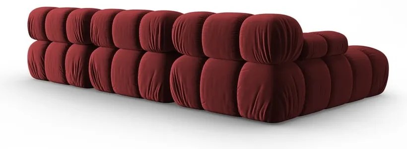 Divano in velluto rosso 285 cm Bellis - Micadoni Home