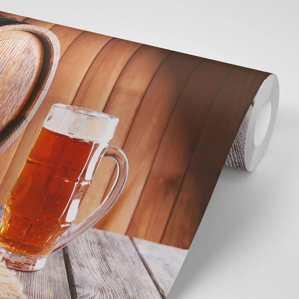 Carta da parati autoadesiva – Barile di birra