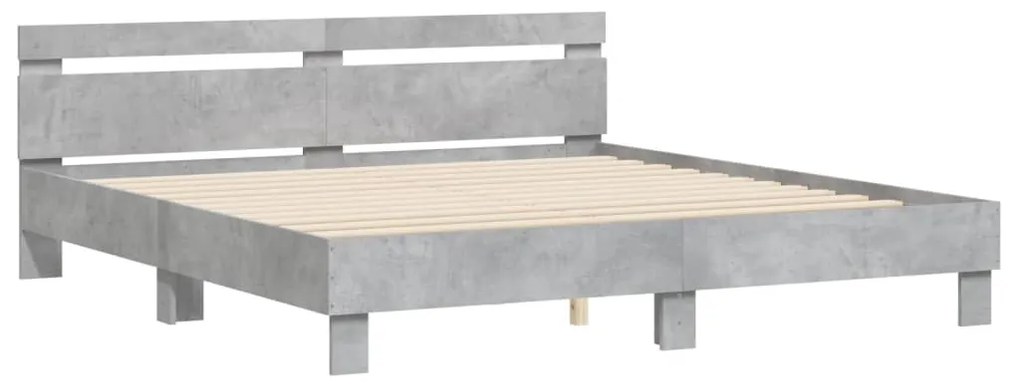 Giroletto testiera grigio cemento 160x200 cm legno multistrato