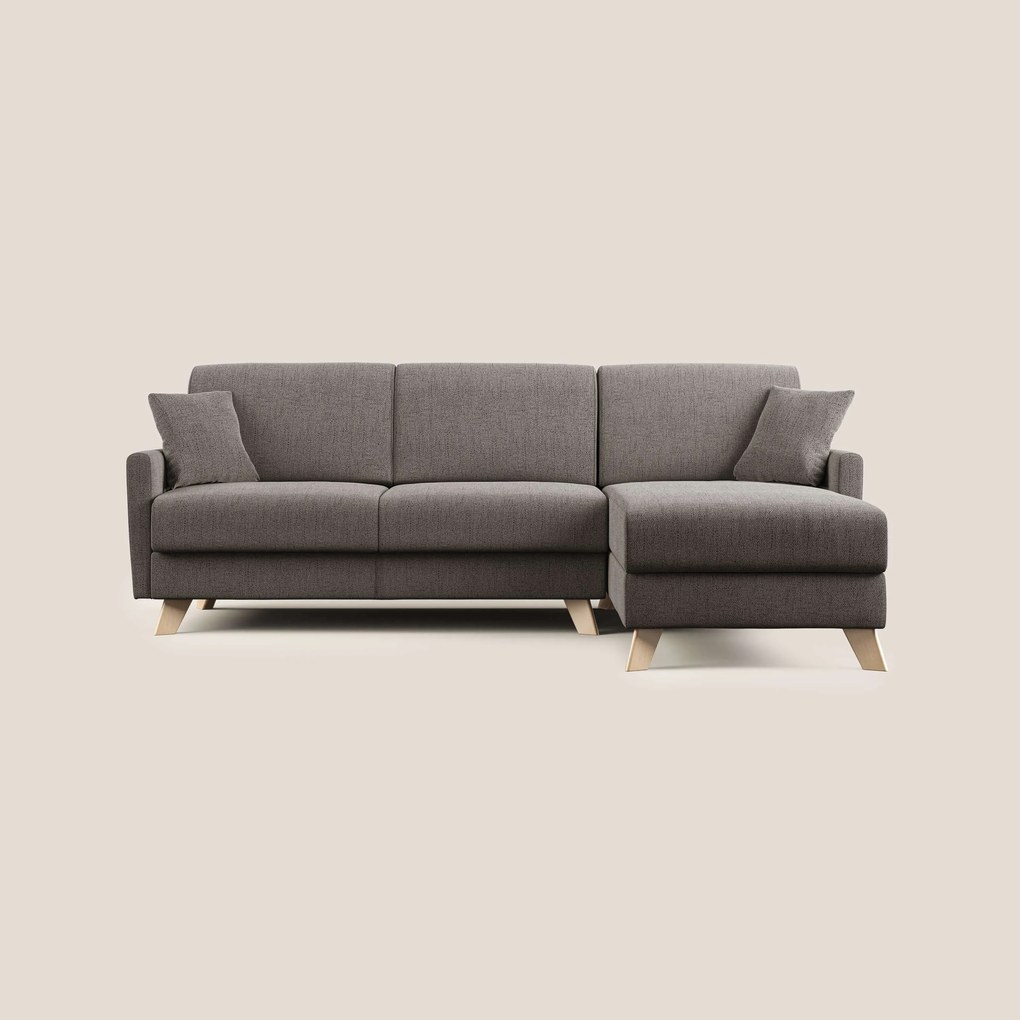Edgar divano letto angolare in tessuto felis impermeabile T03 talpa