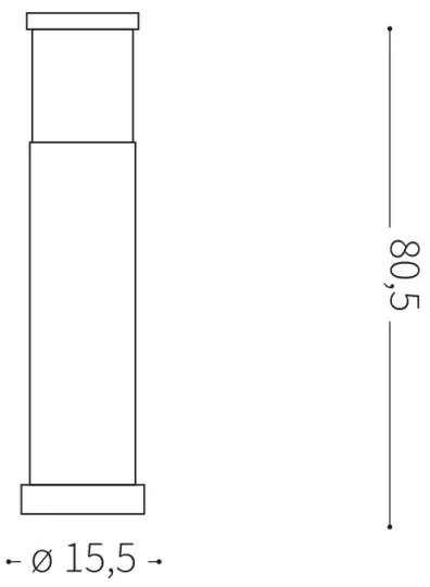 Ideal Lux - Lampada da esterno TRONCO 1xE27/42W/230V 80 cm IP65 antracite