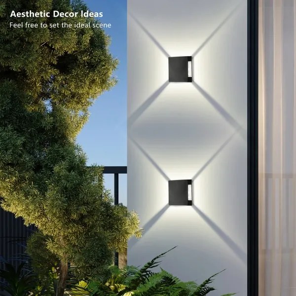 Brilagi - Applique da parete per esterni a LED QUADRAY LED/4W/230V nero IP65