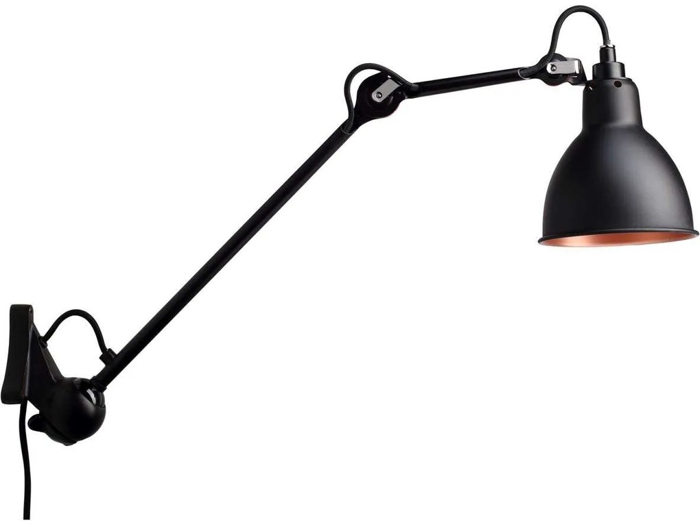 Lampe Gras - 222 Applique da Parete Nero/Nero/Rame Lampe Gras