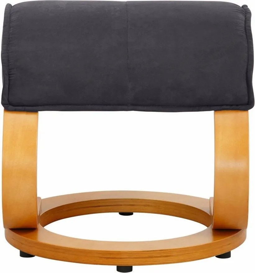 Set di poltrona e poggiapiedi grigi con rivestimento in tessuto Rika Paprika - Støraa