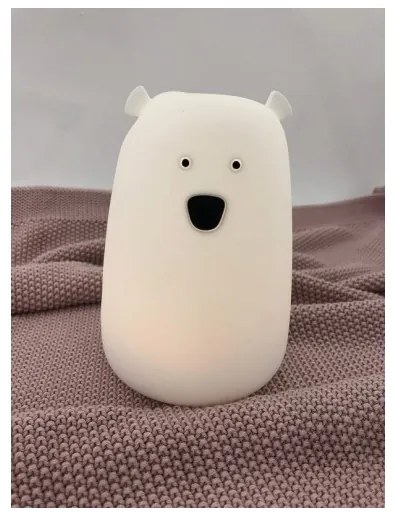 Lampada touch LED RGB per bambini BEAR LED/0,8W/5V bianca + USB