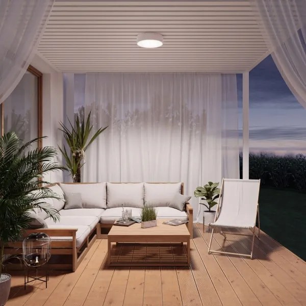 Brilagi - Plafoniera con sensore CLARE 3xE27/40W/230V diametro 40 cm bianco