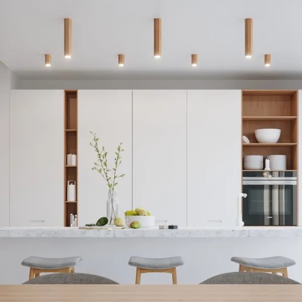 Sollux SL.1033 - Faretto ZEKE 1xGU10/40W/230V 10 cm quercia