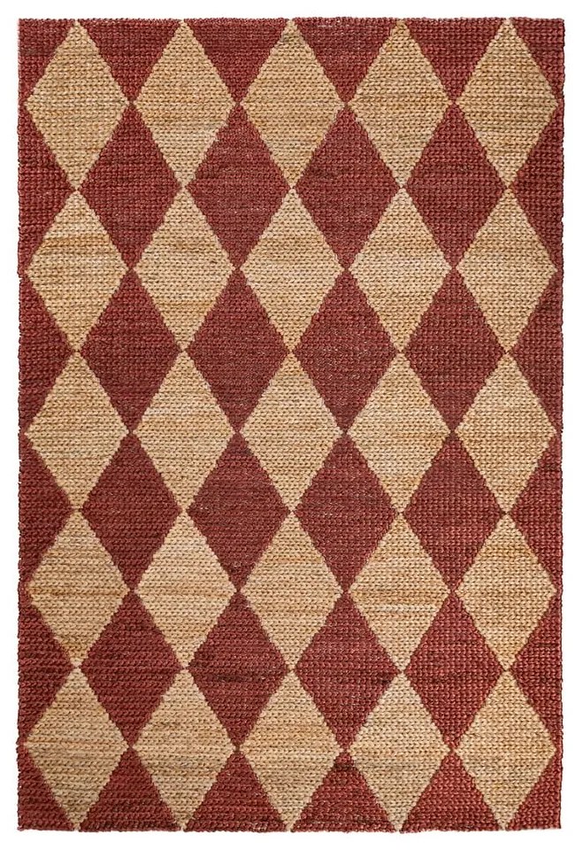 Passatoia color terracotta in misto iuta tessuta a mano 60x230 cm Effie Diamond – Flair Rugs
