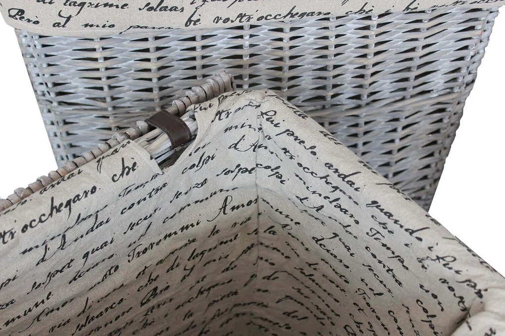 BASKY - set di 5 cesti portabiancheria in salice