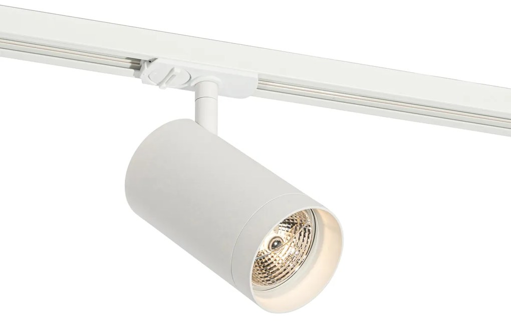 Sistema di illuminazione a binario moderno con 5 faretti bianchi monofase GU10 70mm - Iconic Jeana Luxe