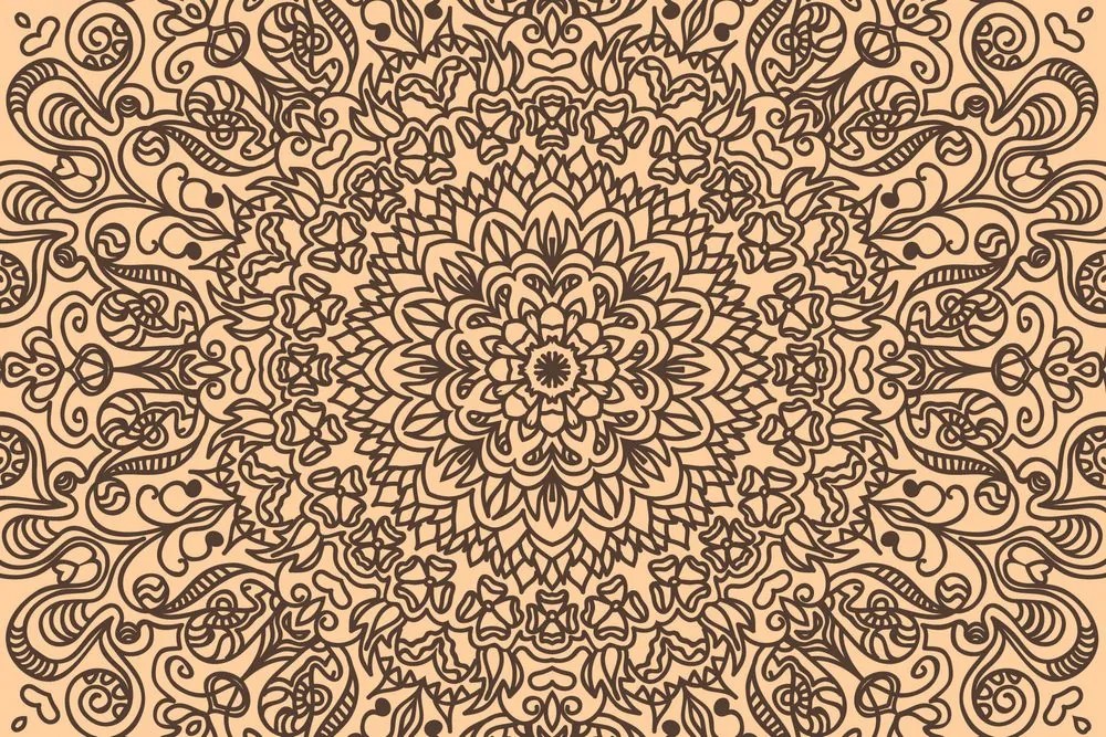 Carta da parati autoadesiva – Ornamento con motivo floreale
