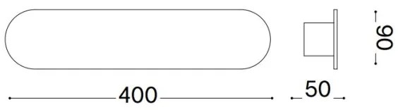 Ideal Lux - Applique a LED ECHO LED/20W/230V 40 cm CRI 90 nero