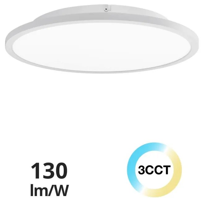 Plafoniera LED 36W Ø400mm con driver Philips Bianca 4.680lm CCT Colore Bianco Variabile CCT