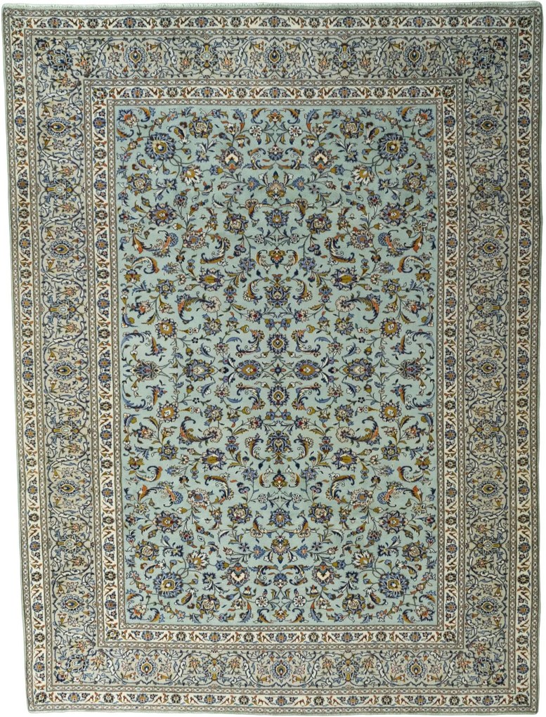 Kashan Tappeto persiano 280x370 Verde (Iran) Annodato A Mano