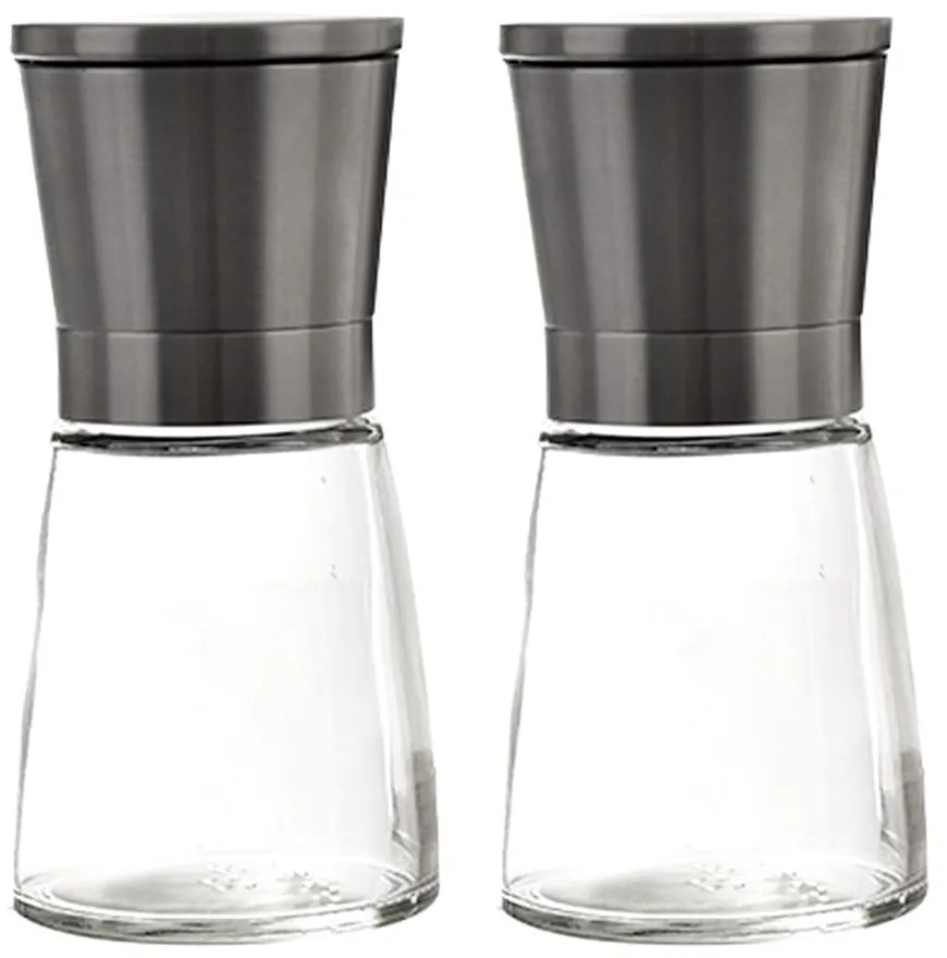 Set di macinini per pepe e sale in vetro 2 pezzi - Orion