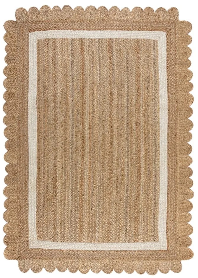 Tappeto di colore naturale/avorio in iuta tessuto a mano 160x230 cm Grace White – Flair Rugs