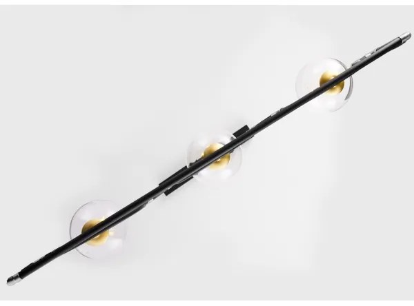 Jupiter 1990 - Lampadario a sospensione con filo HANZA 3xG9/10W/230V nero/oro