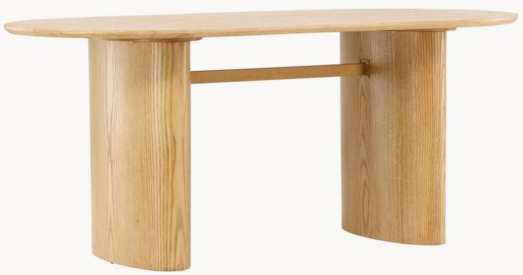 Tavolo ovale effetto legno Isolde, 180 x 90 cm