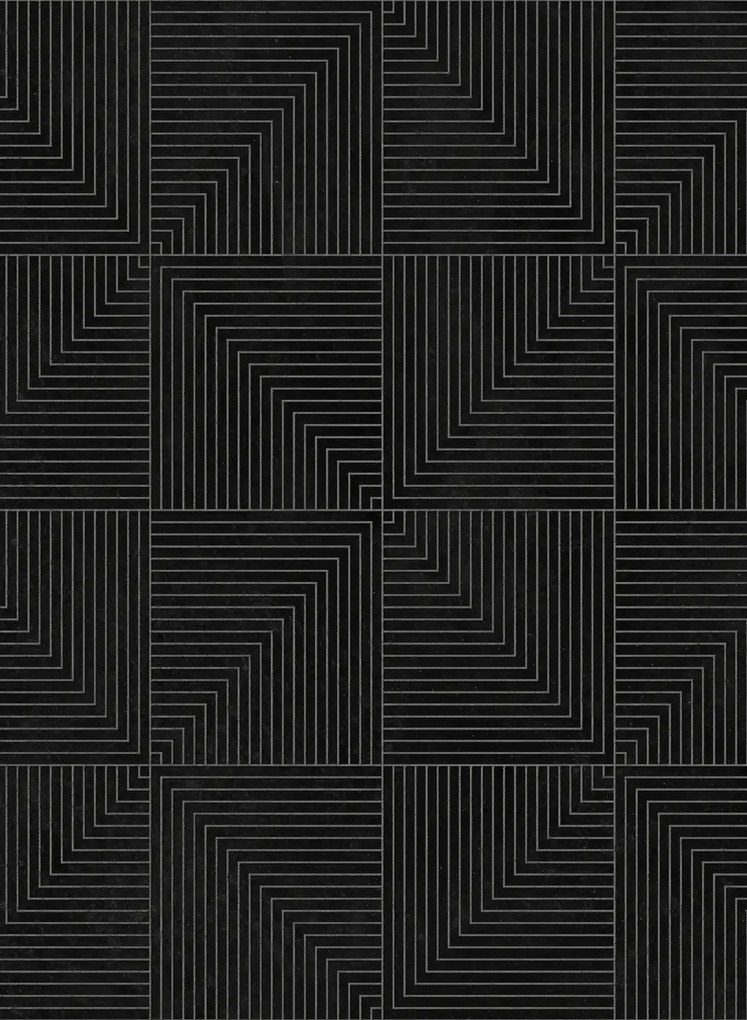 Coordonne Tapete Tetragonal - Slate