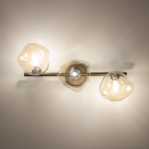BRILAGI - Plafoniera a montaggio superficiale VULCANO 3xG9/8W/230V bronzo/fumé beige