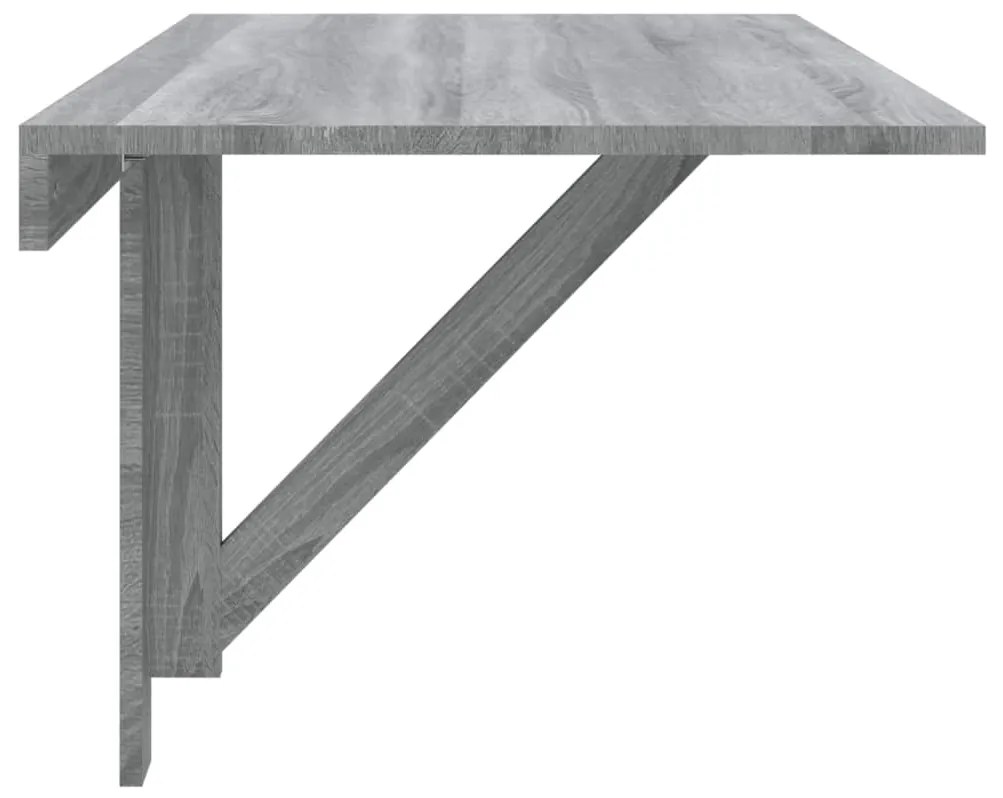 Tavolino muro pieghevole grigio sonoma 100x60x56 cm multistrato