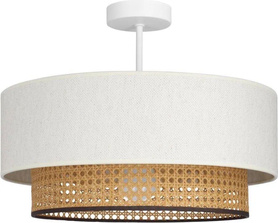 Plafoniera NATIA 1xE27/60W/230V Ø 45 cm bianco/marrone