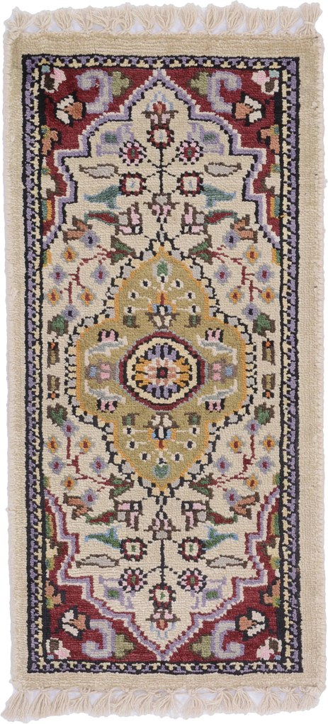 Agra Tappeto orientale 60 x 30 (Indian) Annodato A Mano