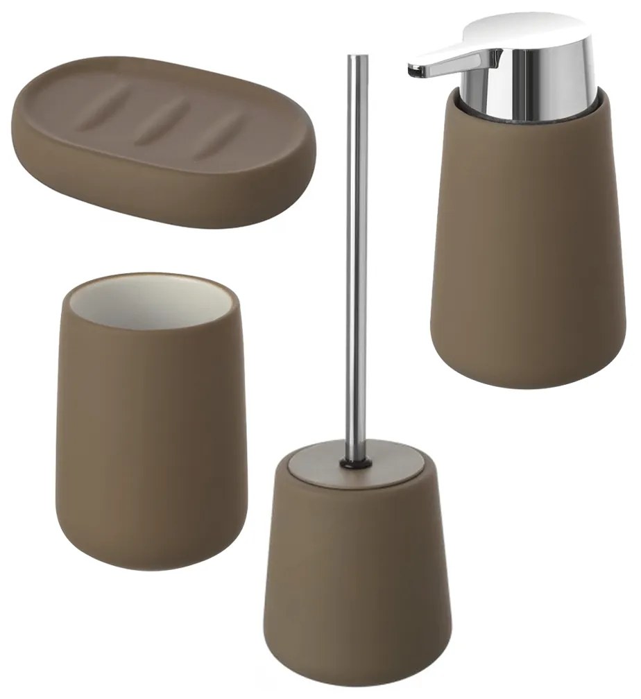 Set 4 Accessori D'Appoggio Feridras "Sidney" Tortora