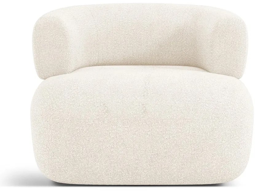 Poltrona beige in tessuto bouclé Jenny - Micadoni Home