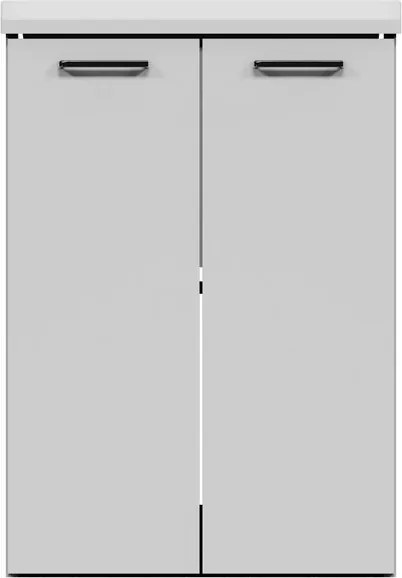 Mobile da bagno a terra L 60 x H 82.5 x P 50 cm bianco opaco, 2 ante COLAVENE Large