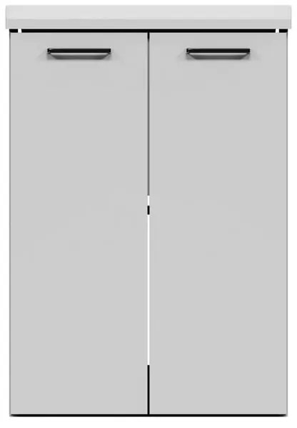 Mobile da bagno sotto lavabo COLAVENE Large bianco opaco L 60 x H 82.5 x P 50 cm 2 ante, lavabo non incluso