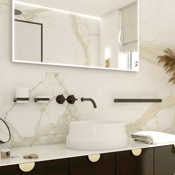 NIMCO MAC set-31K-T-90 -Distributore di sapone, portaspazzolino e gancio a muro MAYA