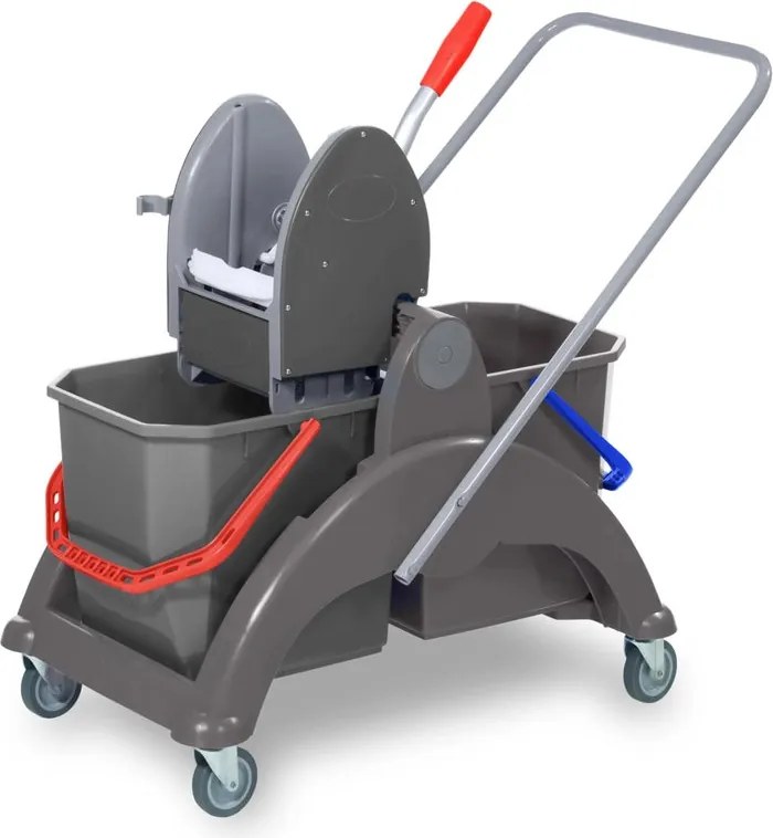 Carrello per pulizia in polipropilene APEX doppio secchio con strizzatore 25 L