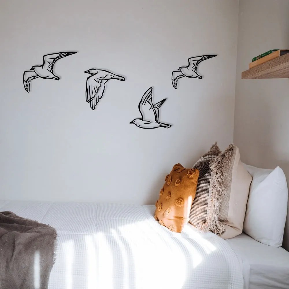 Decorazione murale in metallo in set di 4 pezzi 100x24 cm Zevahir - Wallity