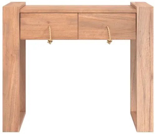 Tavolo Consolle 90x35x75 cm in Legno Massello di Teak