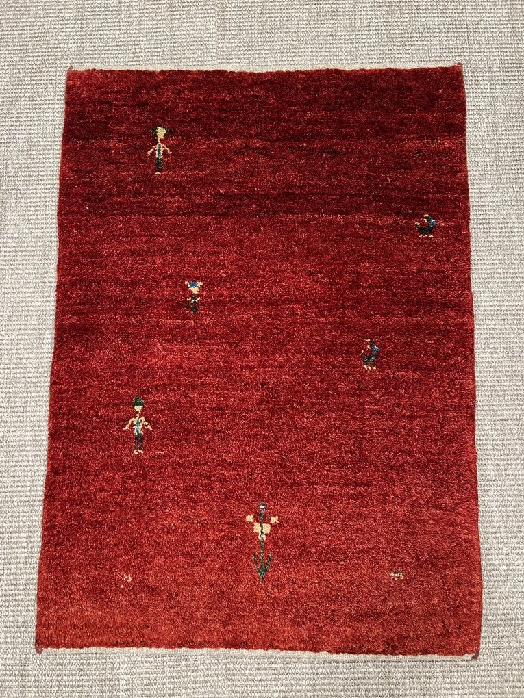 Gabbeh Tappeto persiano 60x90 Rosso (Iran) Annodato A Mano